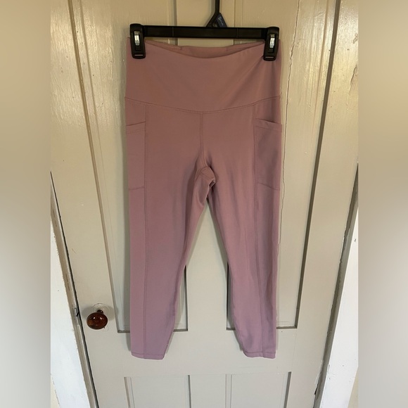90 Degree By Reflex Mauve Pink High-Waisted Legging With Side Pocket Active Yoga - Picture 2 of 9